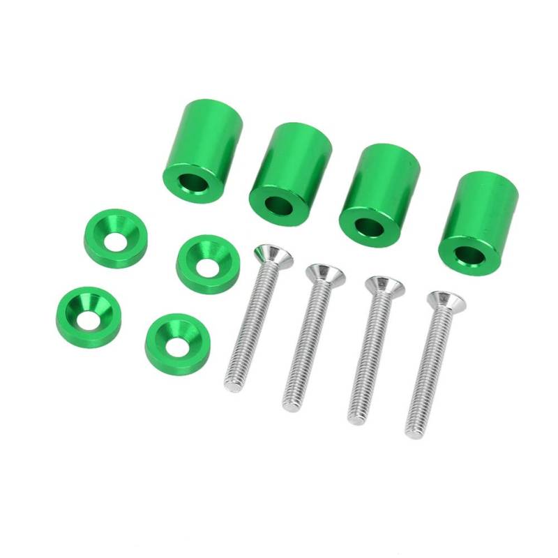 Auto-Motorhauben-Entlüftungs-Abstandshalter aus Aluminiumlegierung für 6-mm-Motoren Professionelles Zubehör für den Einsatz (Green) von Akozon