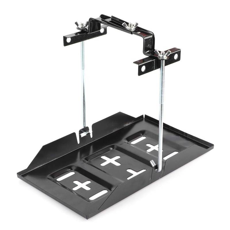 Batterie Niederhaltefach, Speicherbatteriehalter Fachhalterung Halteklemmhalterung Kit Autozubehör(23cm) von Akozon