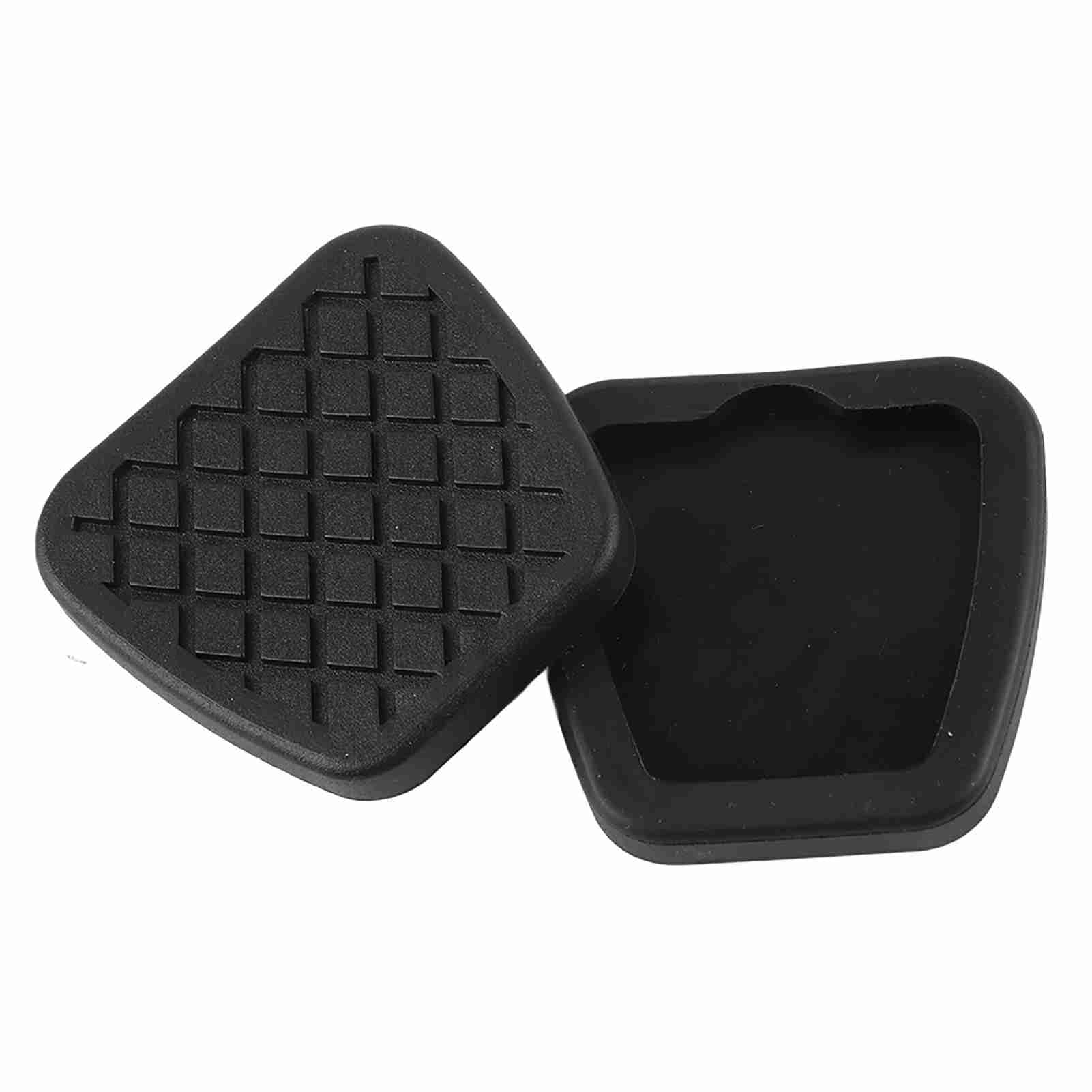 Brems Kupplung Pedal Pad Gummi Abdeckung Premium Qualität Verschleiß Direkt Fit Ersatz für Schalt Getriebe Schwarz 60mm X 62mm X 10mm 1 Paar von Akozon