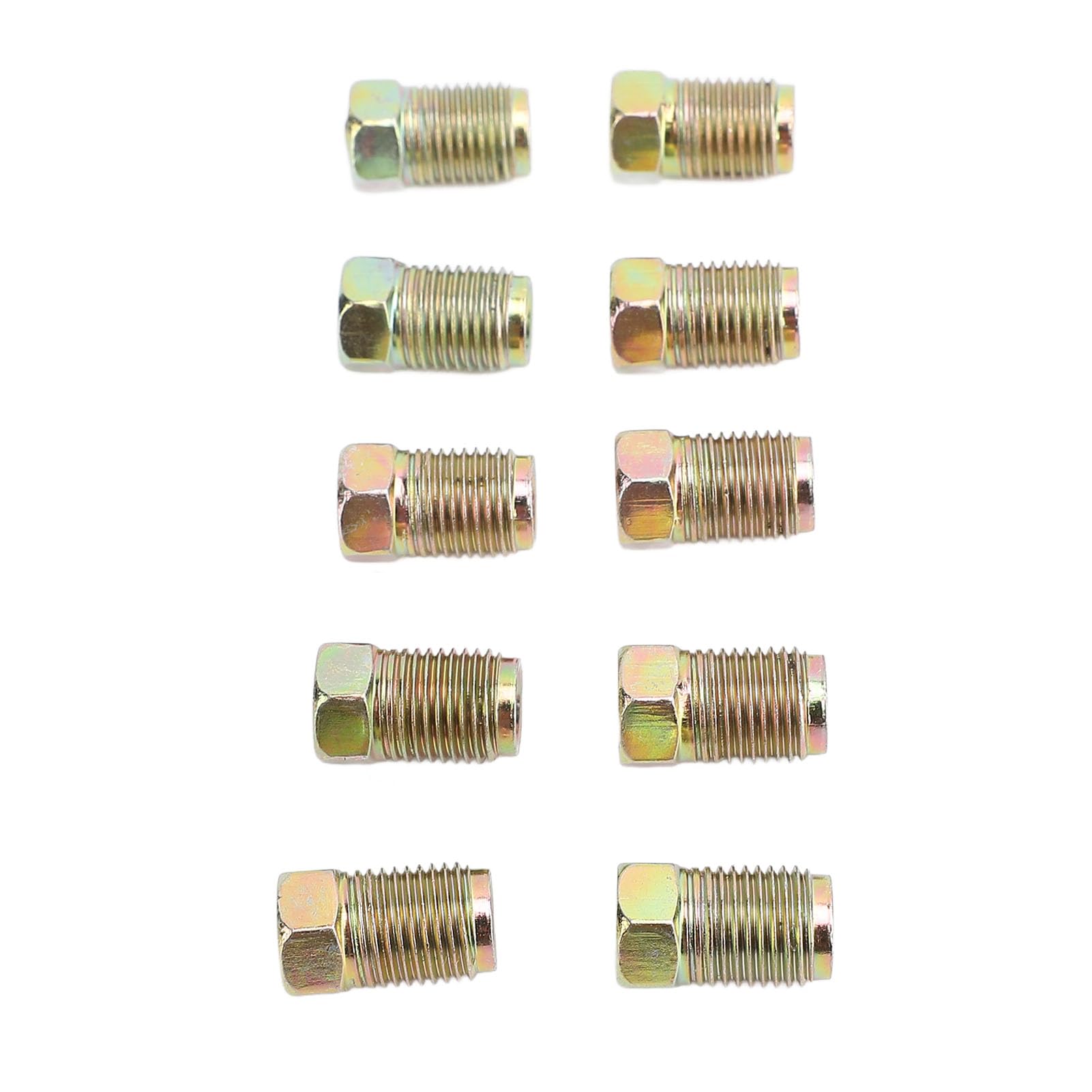 Bremsleitungsanschlüsse, 10-teiliges Metall-Inverted-Bördel-Set mit 3/8-Zoll-Gewinden für 3/16-Zoll-Bremsleitungsrohre von Akozon