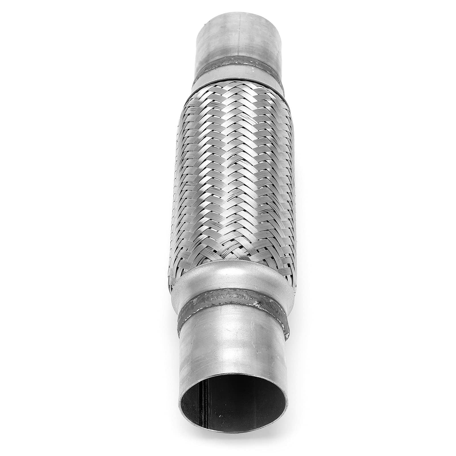 Flex Pipe Exhaust, 2,25 X 12 Zoll Auspuff-Flexrohr, Edelstahl, Gewelltes, Flexibles Verbindungsrohr, Gewebtes Auspuff-Reparatur-Flexrohr für Autos, Geländewagen, Busse und Lastwagen von Akozon