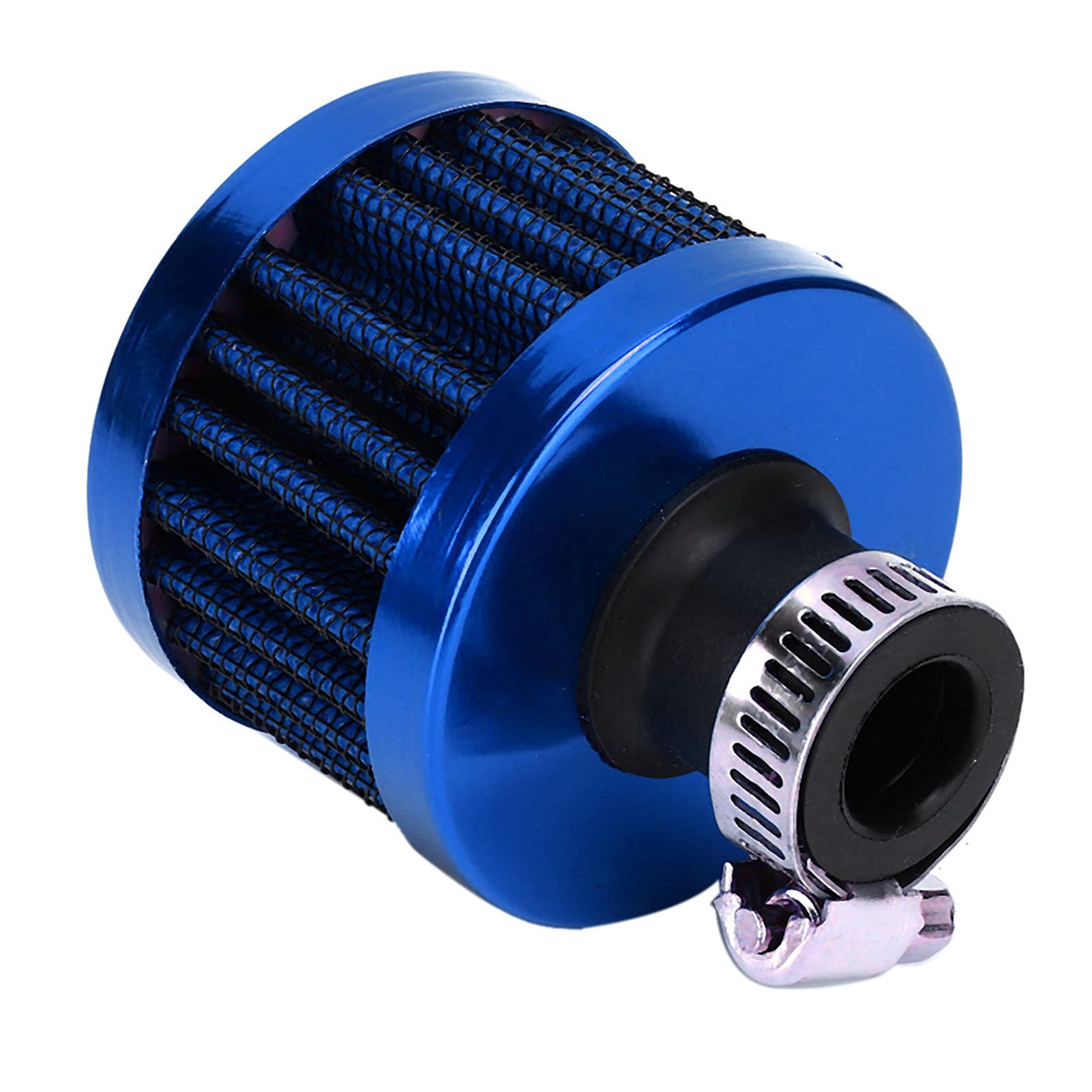 Luftfilter, Akozon Auto Luftfilter 13 mm/0.5in Mini Lufteinlassfilter Entlüftung Kurbelgehäuseentlüftung Universal Auto Zubehör(Blau) von Akozon