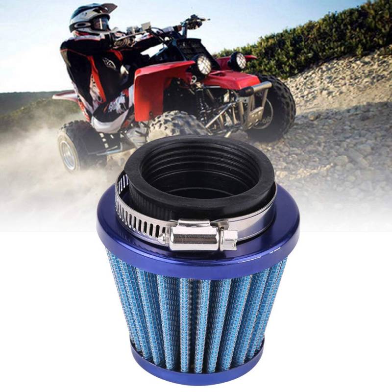 Luftfilter Motorrad 44mm Luftfilter für Gy6 150cc ATV Quad 4 Wheeler Go Kart Roller Moped(Blau) von Akozon