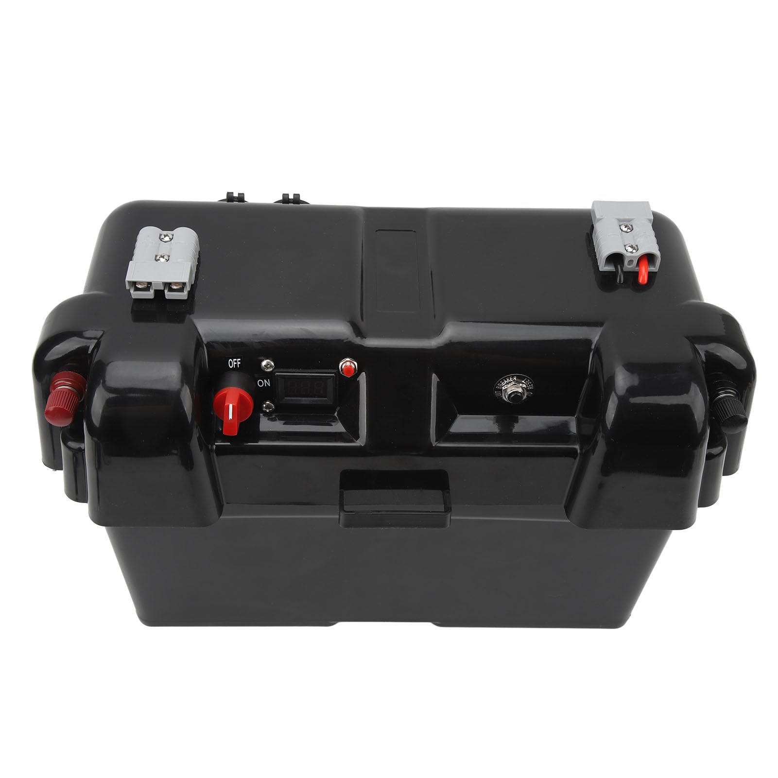 Marine-Batteriekasten, Dual-USB-Buchse, 12 V, Schnellanschluss-Spannungsanzeige, Smart Motor Battery Power Center für Wohnmobil, SUV, ATV von Akozon