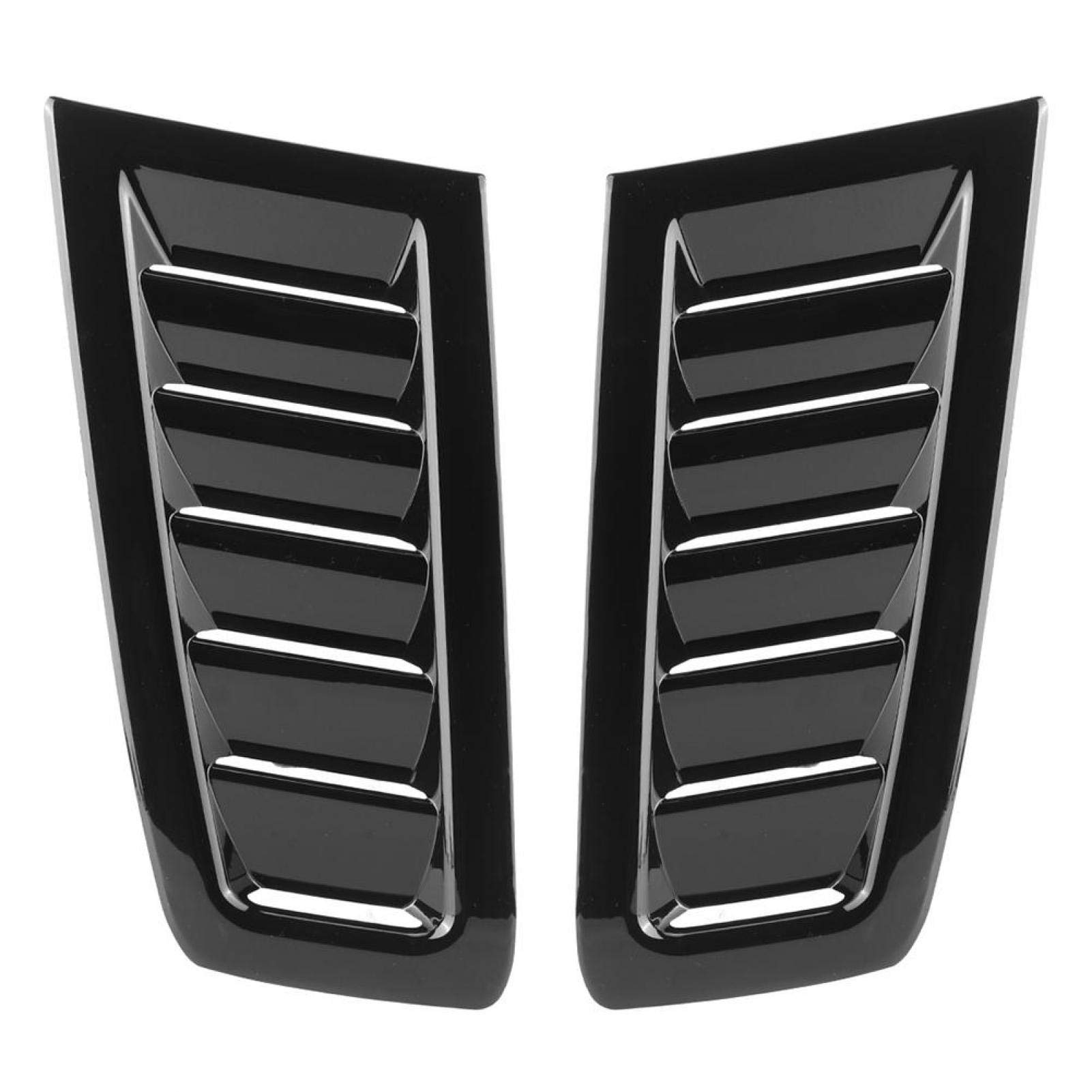 Auto Motorhaube Entlüftungs Abdeckung, Akozon ABS Motorhaube Luftentlüftung Bonnet Vent Hood Cover Car Dekorative Modifikation Zubehör für Focus RS MK2(Glänzend schwarz) von Fydun