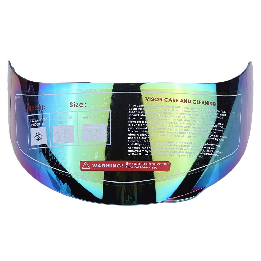 AGV K3 Visier, Motorradhelm Visierscheibe Windschutzscheibe Schutzhülle Motorradhelm Visierscheibe Windschutzscheibe Motorradhelm Windschild Antibeschlagfolie Wasserdicht für AGV K5 K3SV (Farbig) von Akozon