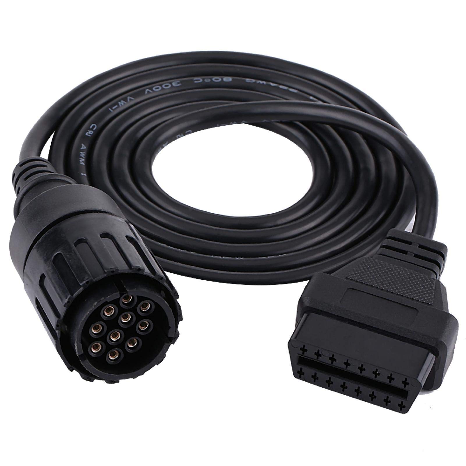 OBD2 Adapterkabel, 10 Pin auf 16 Pin OBD2 Adapter Stecker Universal Adapter Diagnosekabel passend für ICOM‑D Motorrad Motorrad von Akozon