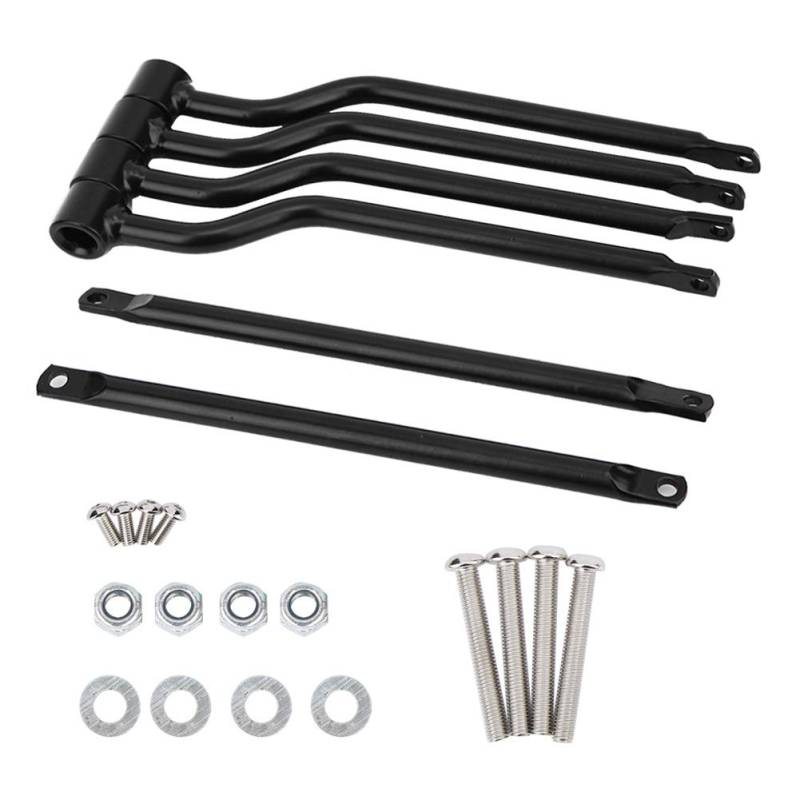 Powersports Gepäckträger Teile Motorrad Edelstahl Refit Satteltaschen-Seitenstütze Bar Bracket Replacement Kit Bracket Support Lateral De Sacoche Moto von Akozon