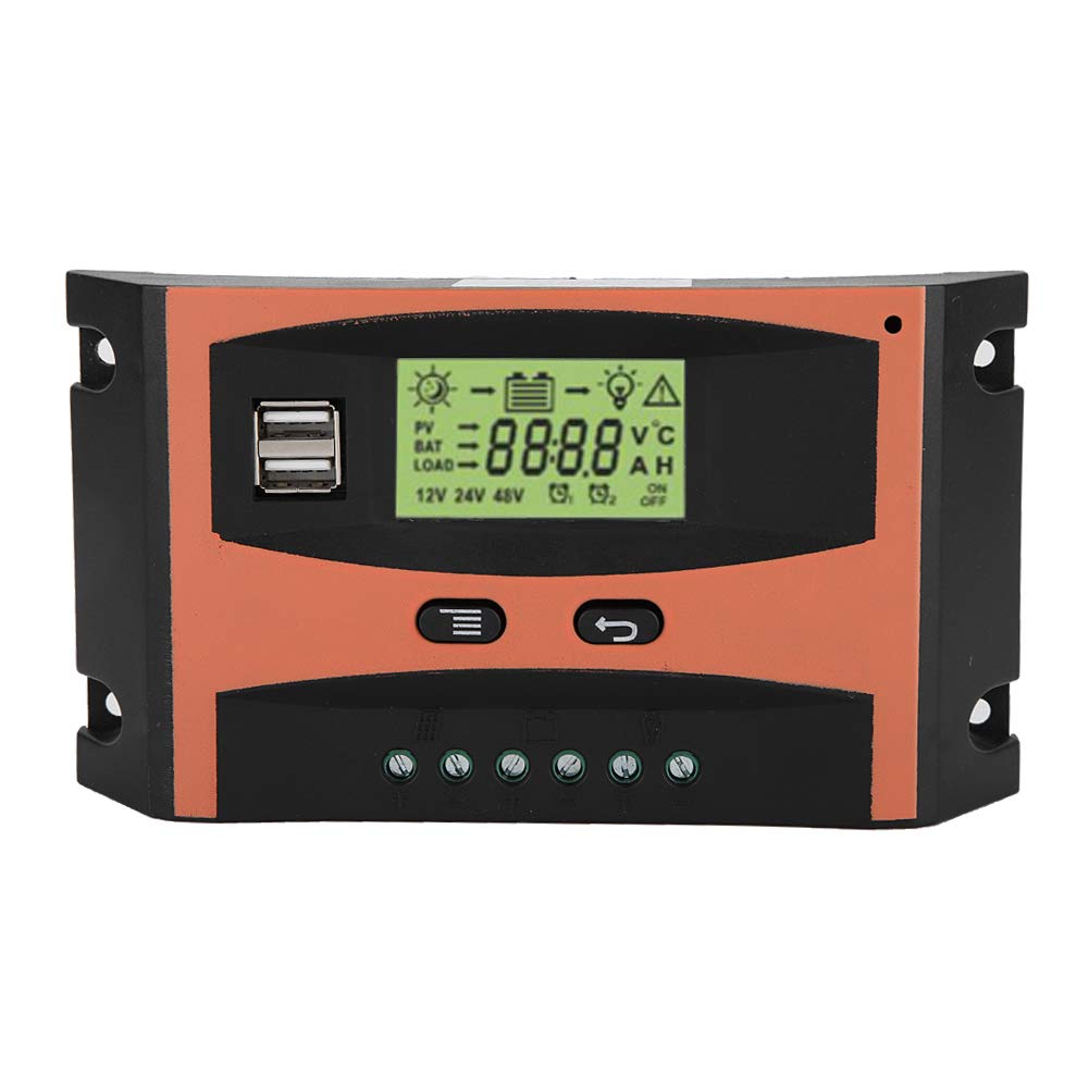 Solarladeregler MPPT 12V / 24V Sonnenkollektor laderegler solar Solarpanel Batterieregler Ladegerät Controller LCD Bildschirm Auto Batterie (50A) von Akozon