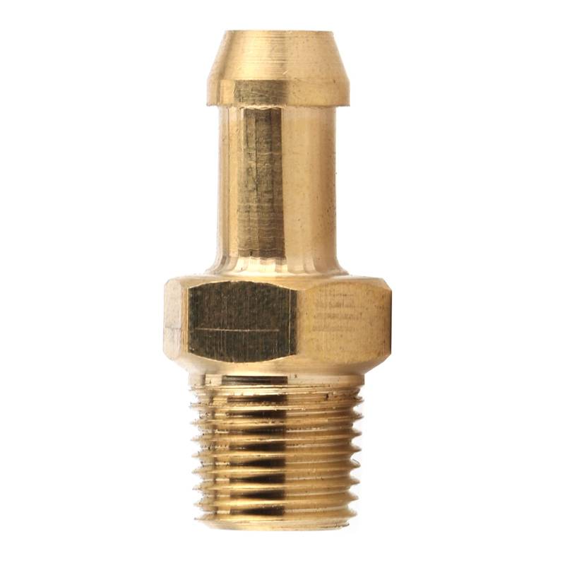 Turbolader Kompressorgehäuse Messing Boost Nippel Schlauchanschluss 1/8 Zoll 27 NPT Gold Turbolader Schlauchnippel von Akozon