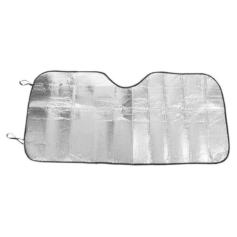 Windschutzscheibe Sonnenschutz, Universal Große Silber Auto Windschutzscheibe Windschutzscheibe Sonnenschutz reflektierende Windschutzscheibe Visier 62,8 x 13,8 cm von Akozon