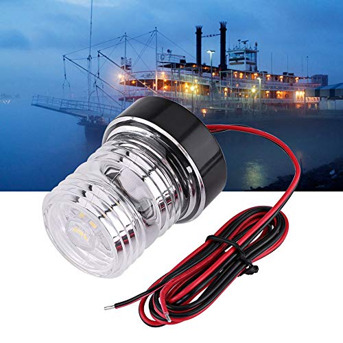 boot Positionslichter Boot 12V Wasserdicht Edelstahl LED Boot Licht Navigations Anker Heck beleuchtet Yacht-Transom-Licht weiße Segeln Signal Lichter Ersatz Zubehörteil von Akozon