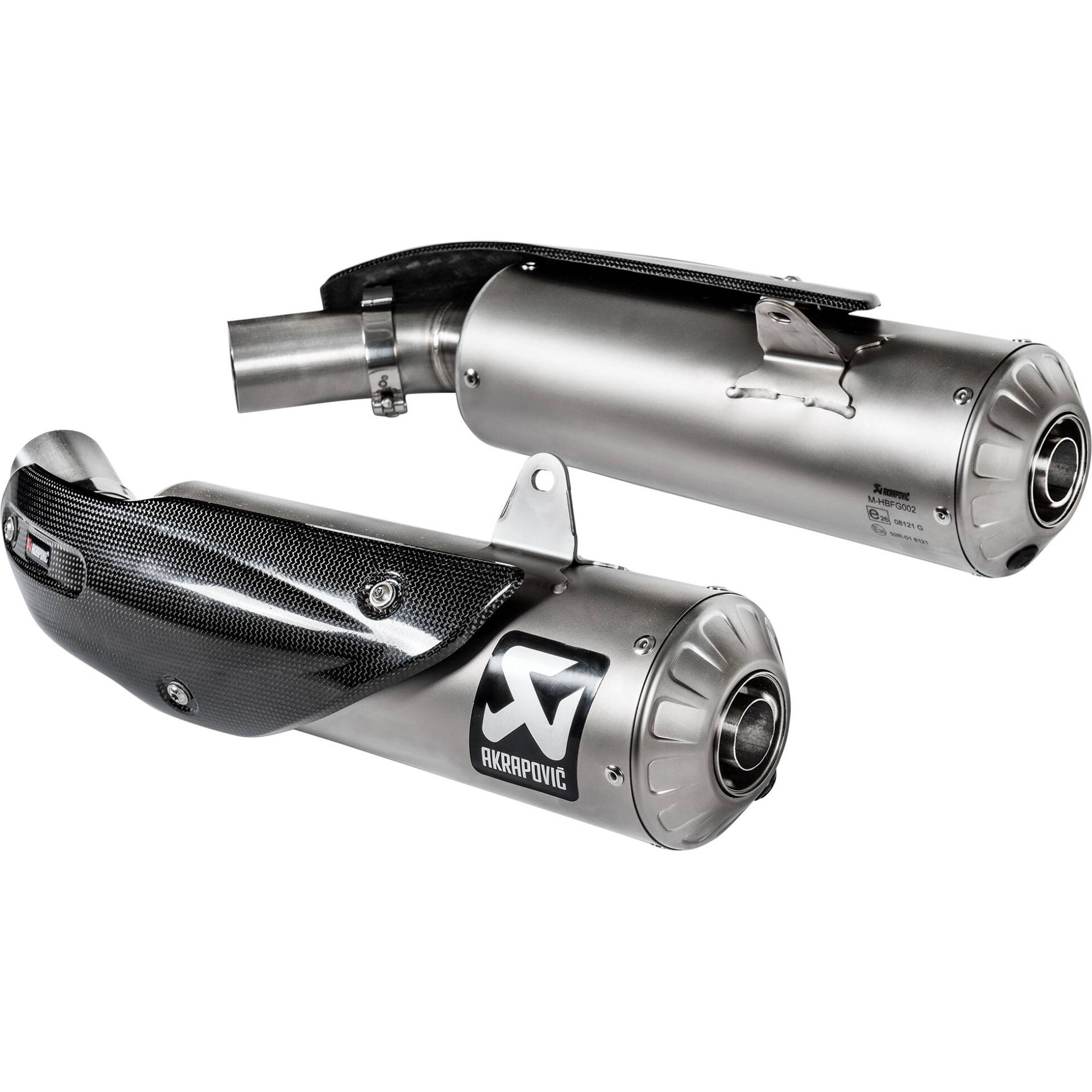 Akrapovic Auspuff Slip-On Paar Titan für Duc Scrambler 1100 2018-2020 von Akrapovic