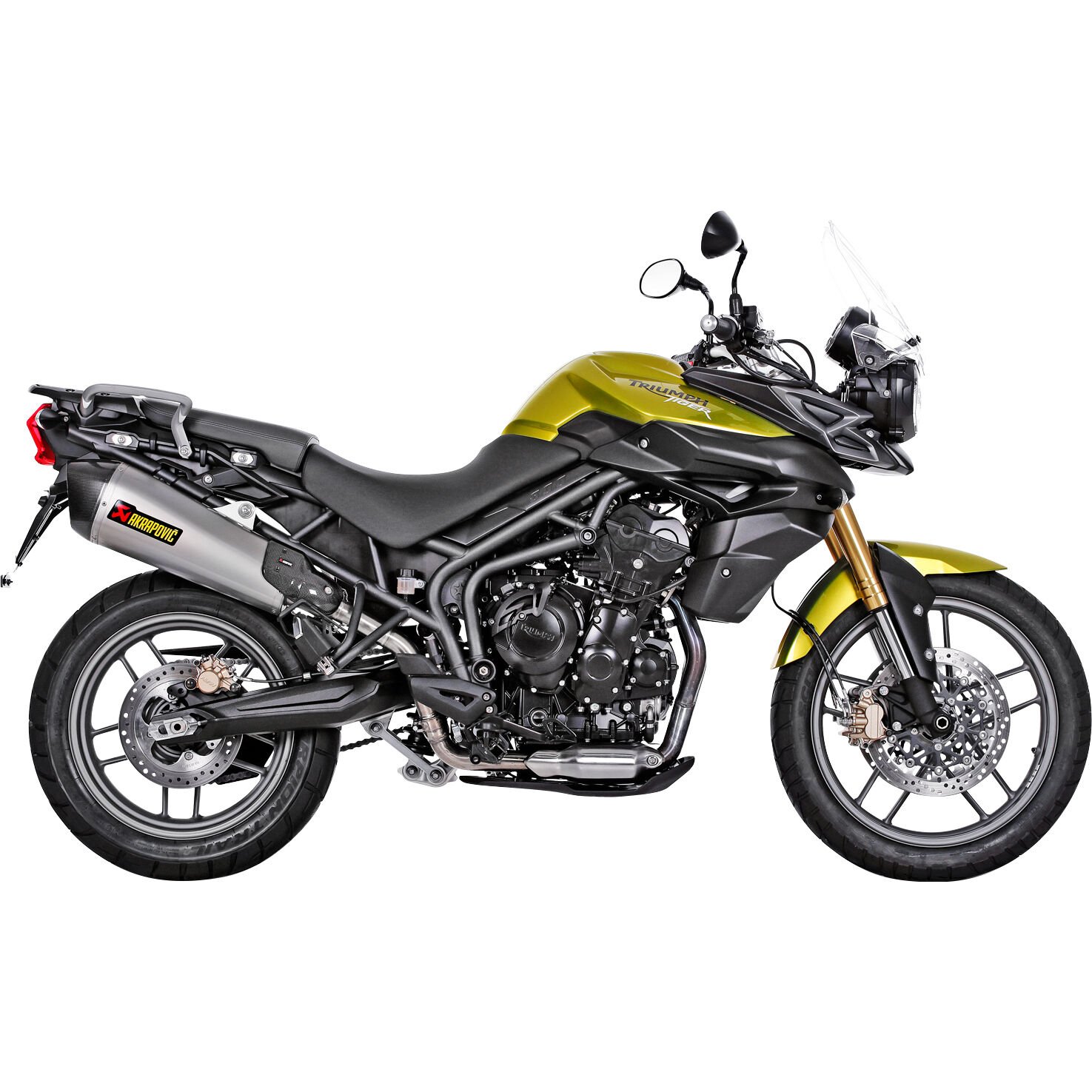 Akrapovic Auspuff Slip-On Titan für Triumph Tiger 800 2011-2016 von Akrapovic