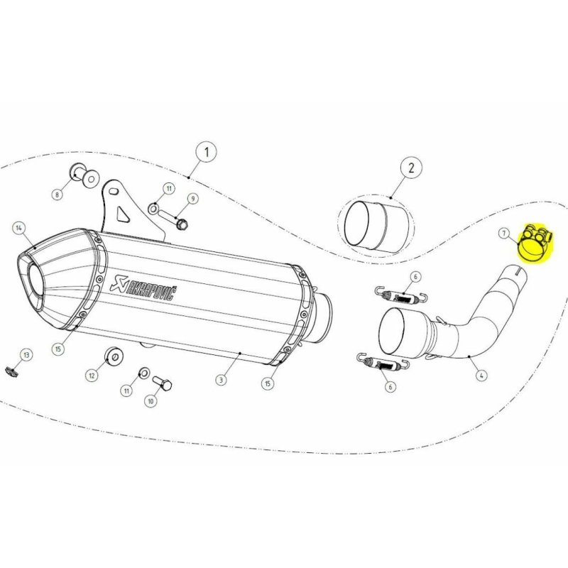 Akrapovic Auspuffanlage Klemme Edelstahl von Akrapovic