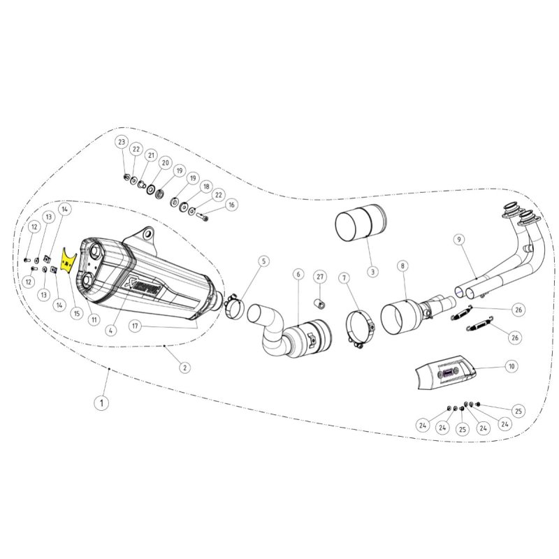 Akrapovic Schalldämpfer Halterung Edelstahl von Akrapovic