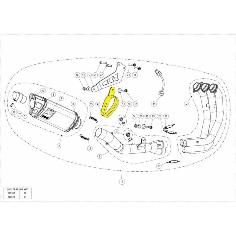 Akrapovic Schalldämpfer Klemme Carbon von Akrapovic