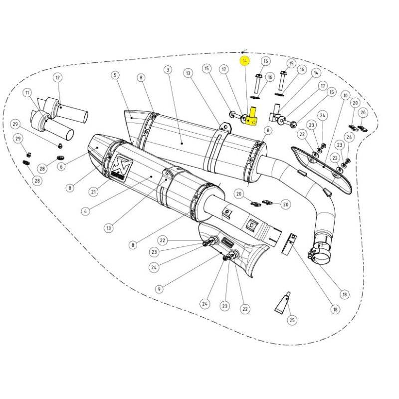 Akrapovic Scheibe Buchse SLEEVE ALUMINUM von Akrapovic