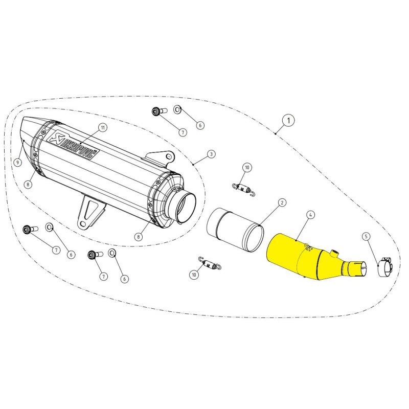 Akrapovic Verbindungsrohr SS XMAX300 von Akrapovic