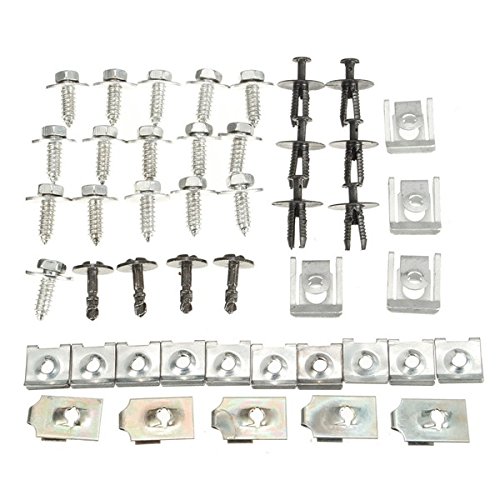 Alamor 44 x Teile Motor unter Abdeckung Spritzschutz Untergestell Schraube Trim Clips für BMW E46 von Alamor