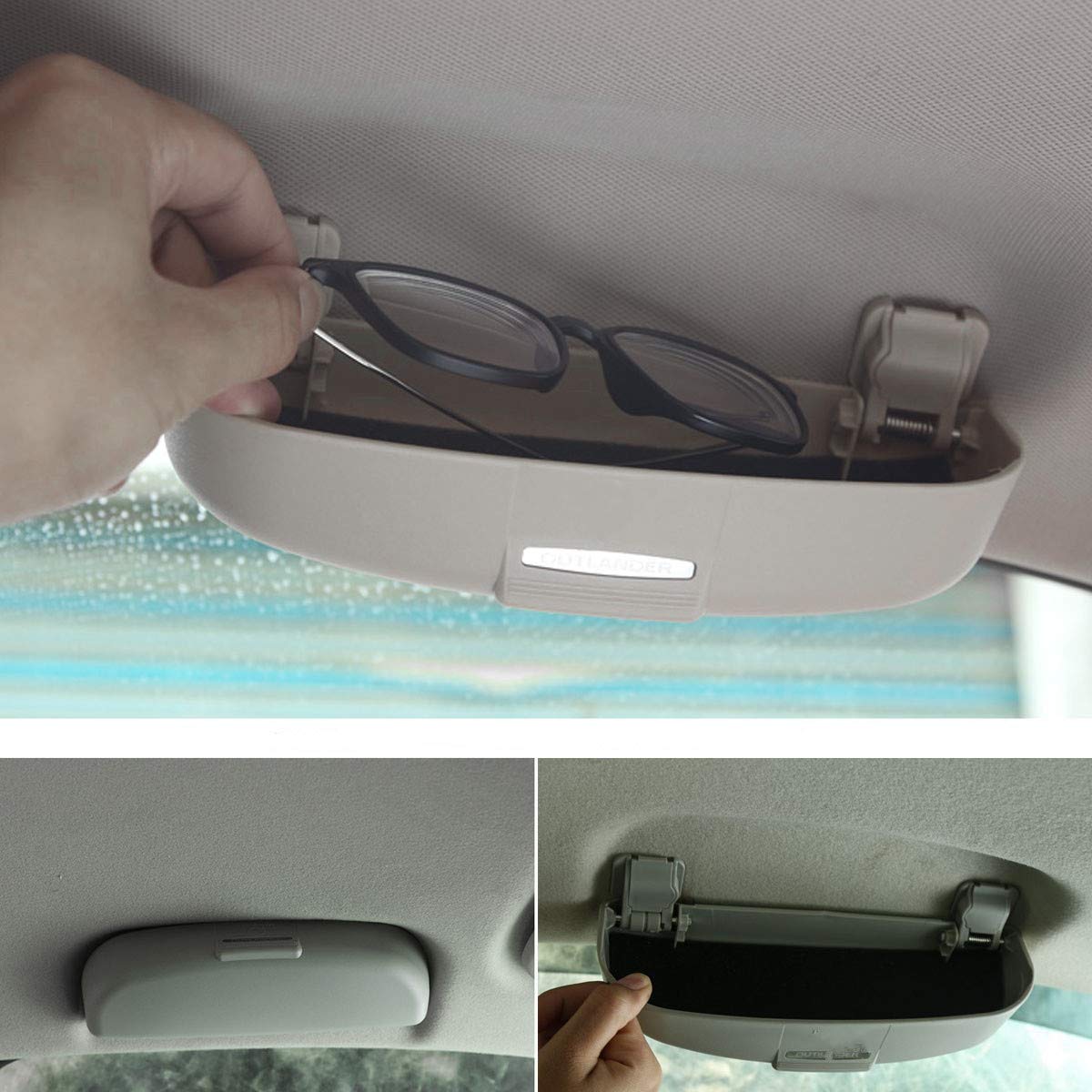 Alamor Car Front Sun Glasses Case Box Holder Plastic Storage Box für Mitsubishi ASX Outlander Sport 2013-18 von Alamor