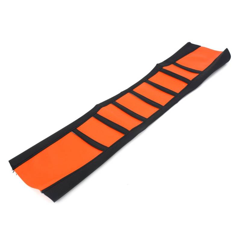 Alamor Universal Soft Greifer Motorrad Sitzabdeckung Rib Skin Gummi Dirt Bike Enduro-Orange von Alamor