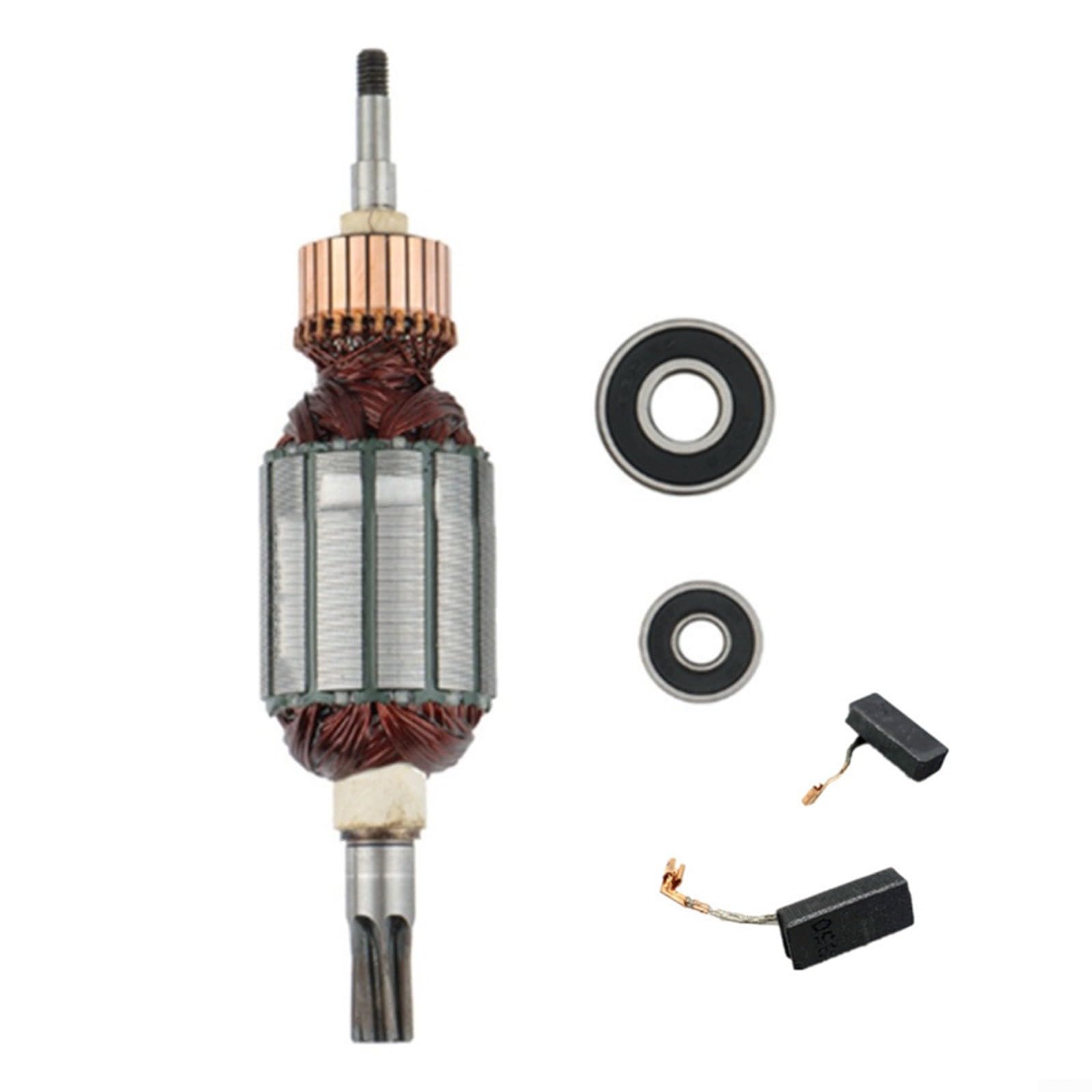 Alanmoship Rotor-Baugruppe mit Lagern und Bürsten, für HR4010C, HR4001C, HR4011C, Elektrowerkzeug Ersatzteil 513633-7 Metallkonstruktion von Alanmoship