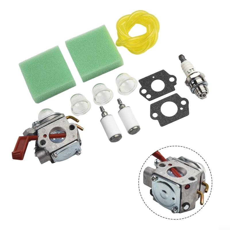 Alanmoship Vergaser-Kit für Homelite B25C BC2500R D725CD D825SB F2020 F3040 F3050 Rasentrimmer-Teile Ersatz-Set mit Luftfiltern von Alanmoship