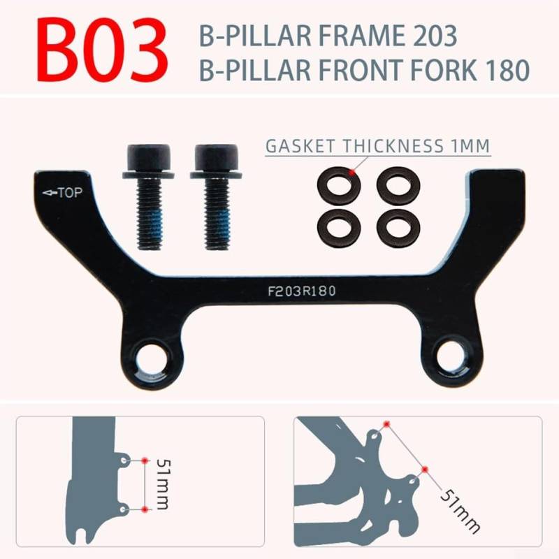 Aluminium-Scheibenbremsen mit robuster Konstruktion, Sicherheit und Leistung in mehreren Größen von E-MTBs (B03-F203R180) von Alanmoship