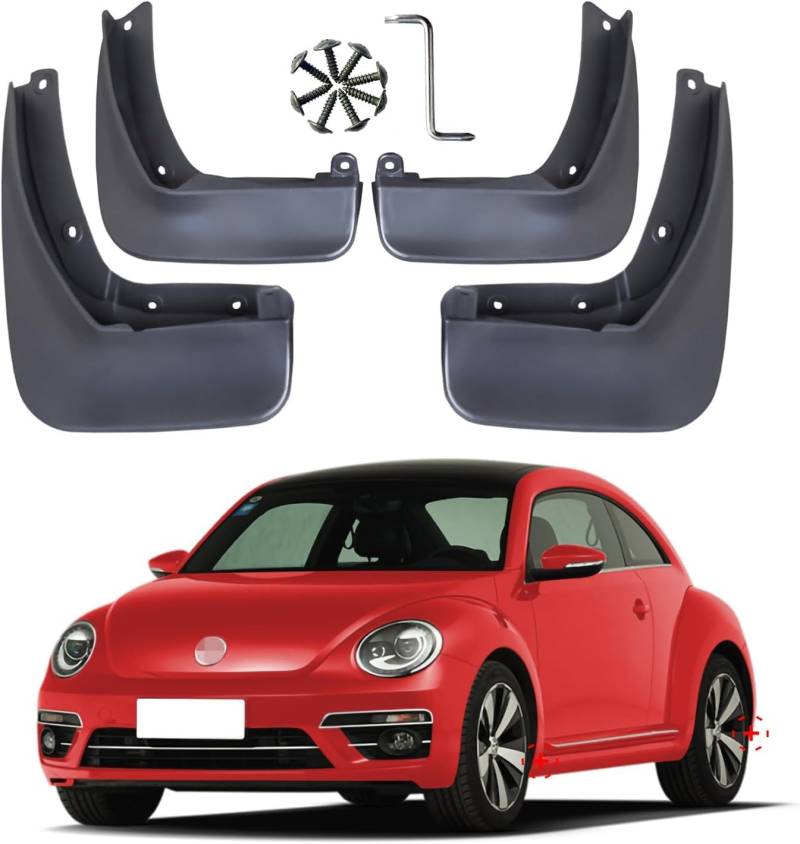 Auto Schmutzfänger für VW Beetle 2005-2021 | Kotflügel Vorne und Hinten Spritzschutz | Auto Kein Bohren Schutz Zubehö von AlbaEUC