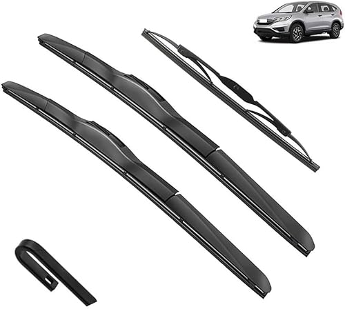 Wischer Front Und Heckscheibenwischer Set für CR-V CR V CRV 4th Gen RM Silicone 2012-2016，Windschutzscheiben-Windschutzscheiben-Fensterbürsten 3-teiliges von AlbaEUC