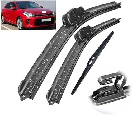 Wischer Front Und Heckscheibenwischer Set für Kia Rio 4 2017-2023 - 24"+16"+11"，Windschutzscheiben-Windschutzscheiben-Fensterbürsten 3-teiliges von AlbaEUC