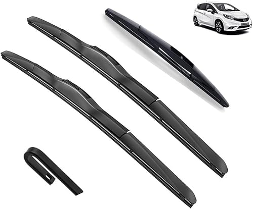 Wischer Front Und Heckscheibenwischer Set für Nissan Note E12 MK2 2014-2019 - 24"+14"+12"，Windschutzscheiben-Windschutzscheiben-Fensterbürsten 3-teiliges von AlbaEUC