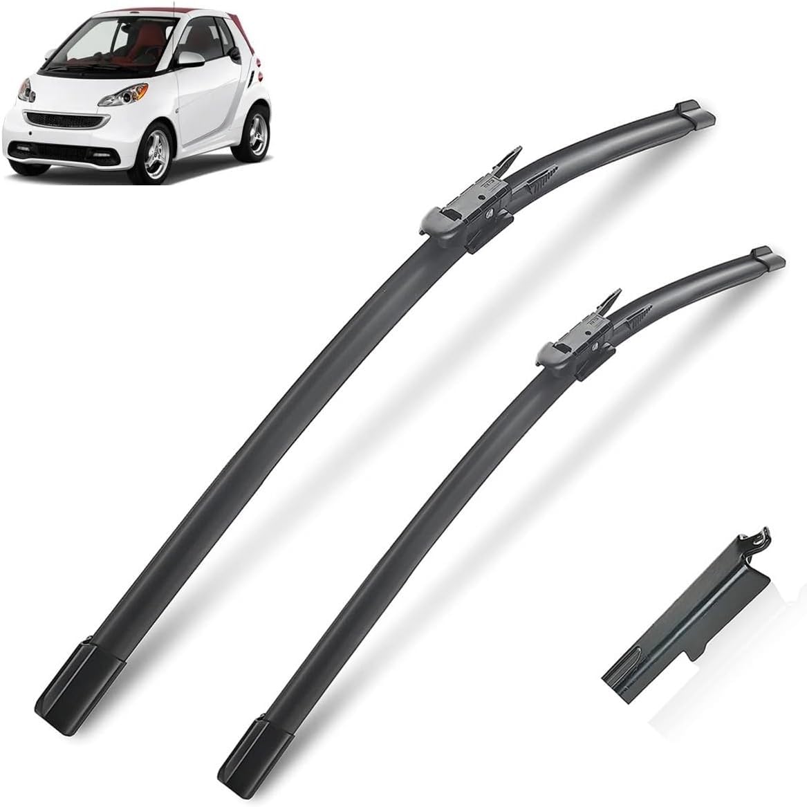 Wischer Front Und Heckscheibenwischer Set für Smart ForTwo W451 Coupe 2007-2014 - 23"+21"+10"，Windschutzscheiben-Windschutzscheiben-Fensterbürsten 3-teiliges von AlbaEUC