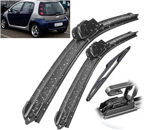 Wischer Front Und Heckscheibenwischer Set für Smart Forfour 454 2004-2007 - 26"+18"+14"，Windschutzscheiben-Windschutzscheiben-Fensterbürsten 3-teiliges von AlbaEUC