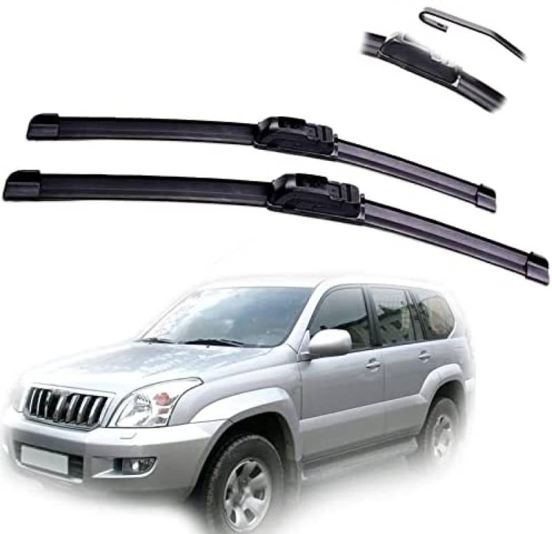 Wischer Front Und Heckscheibenwischer Set für TOYOTA Prado 120 J120 2002-2009 - 22"+21"+16"，Windschutzscheiben-Windschutzscheiben-Fensterbürsten 3-teiliges von AlbaEUC