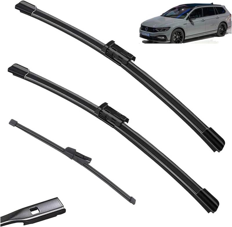 Wischer Front Und Heckscheibenwischer Set für VW Passat B8 Variant 2017-2023 - 26"+18"+13"，Windschutzscheiben-Windschutzscheiben-Fensterbürsten 3-teiliges von AlbaEUC