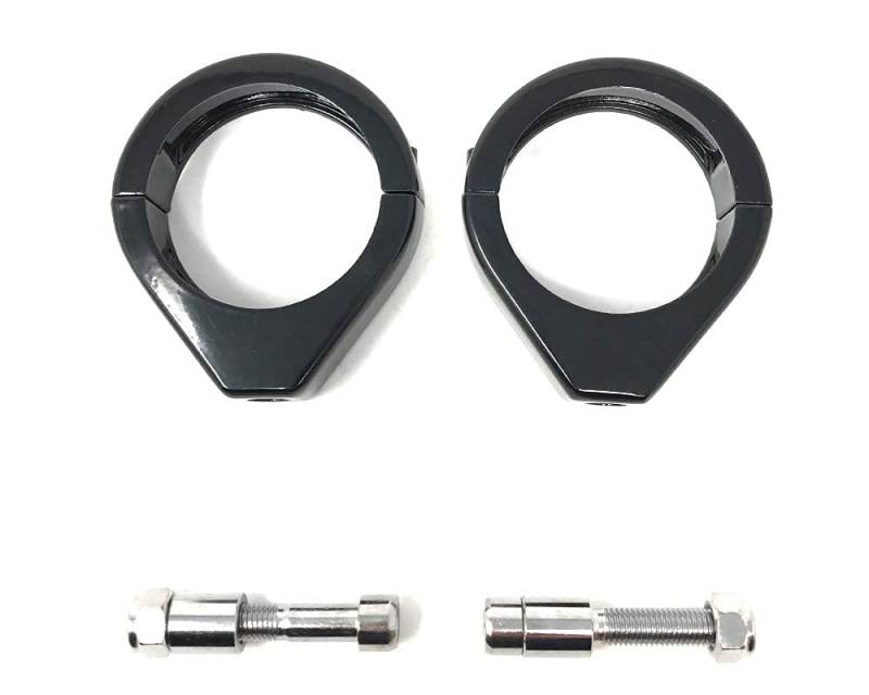 49mm Motorrad Blinker austausch Gabel Klammern - Schwarz - Geeignet für angepasstes Projekt fahrrad & Trikes von Alchemy Parts