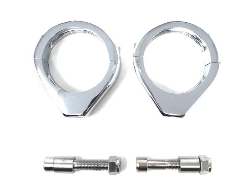 Alchemy Parts Paar 49mm Chrom Motorrad Blinker/Blinker Gabelklemme Klammergabel von Alchemy Parts