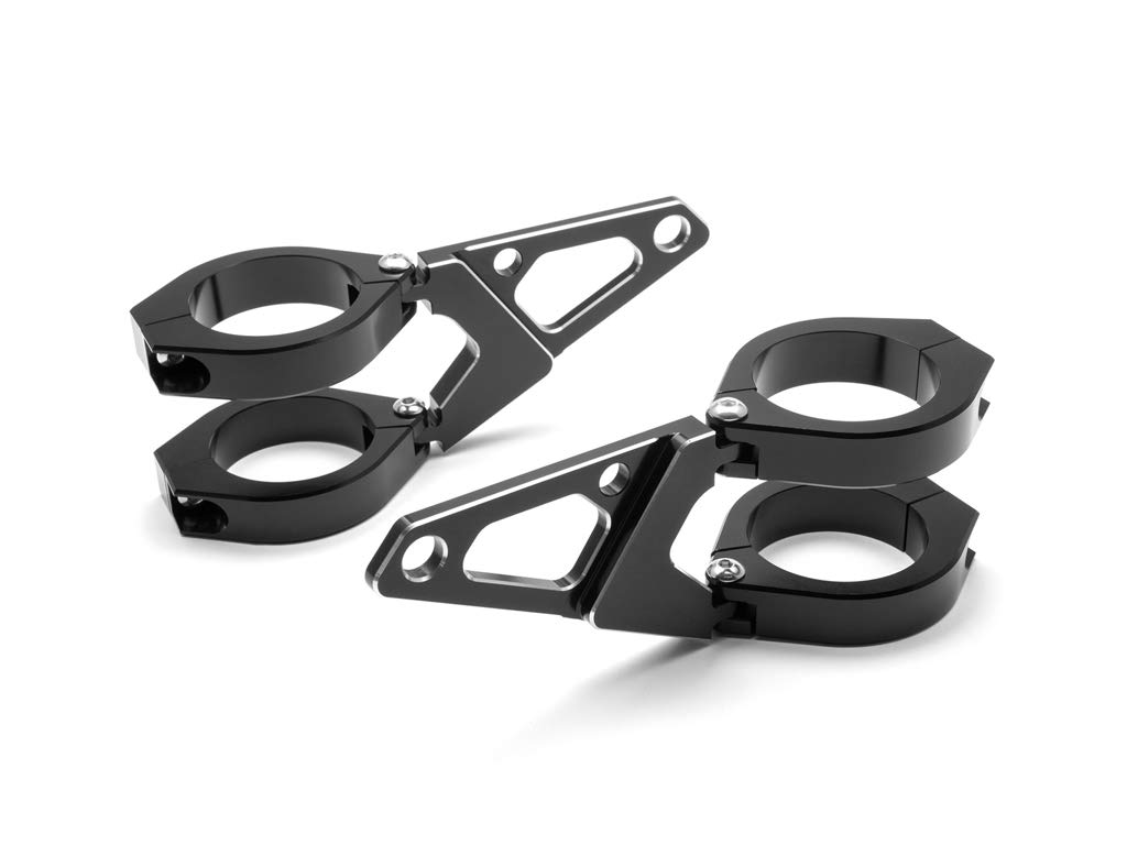 Alchemy Parts Schwarz Motorrad Scheinwerfer-Halter für 40-41mm Gabel - Schwarz CNC Bearbeitet von Alchemy Parts