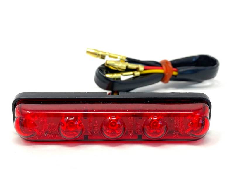 Alchemy Parts Motorrad-Mini-Stopp-Rücklicht, LED-Bremslauflicht, 12 Volt, passend für Café Racer, Sport, Bike, Custom Chopper, Chop, Unterputzmontage, rotes Objektiv von Alchemy Parts