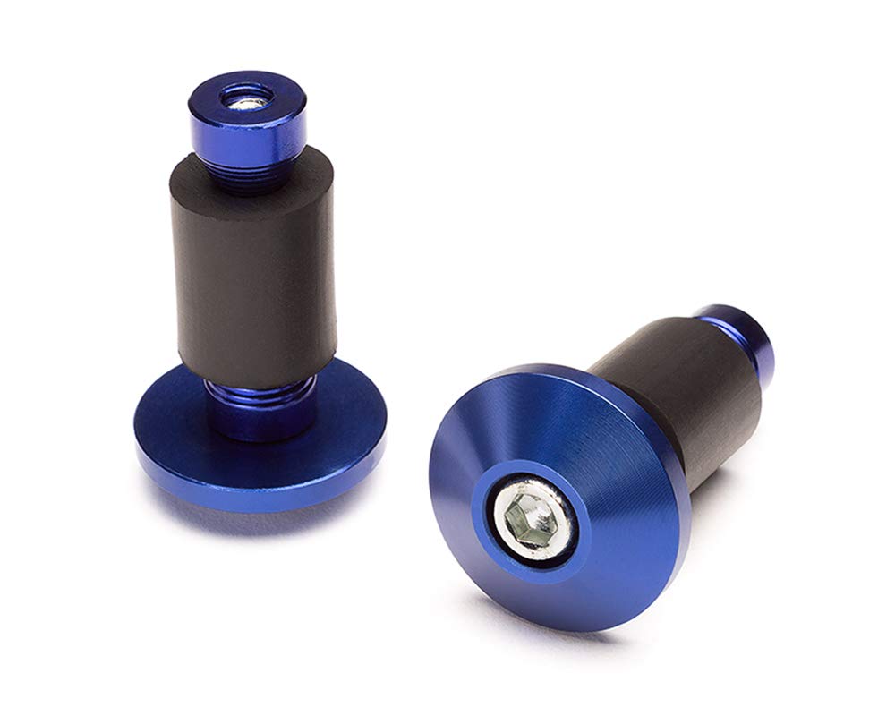 Motorrad Lenkergewichte CNC Aluminium für 22mm 7/8" Lenker - Blau von Alchemy Parts