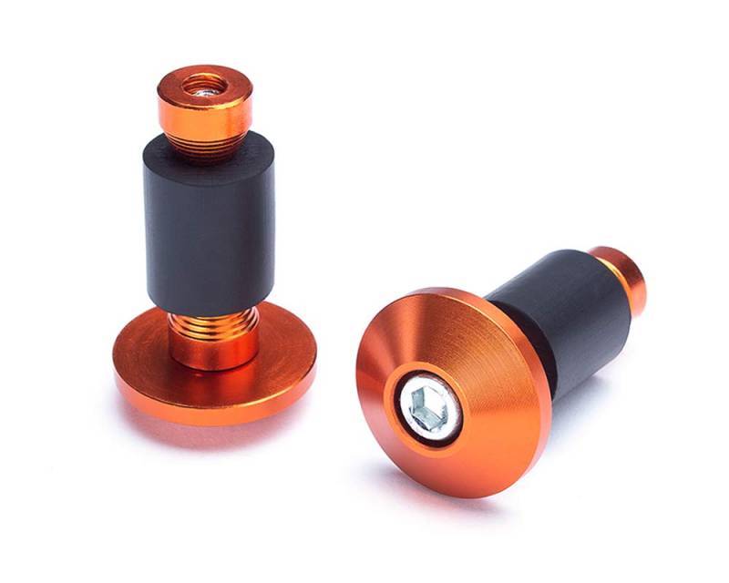 Motorrad Lenkergewichte CNC Aluminium für 22mm 7/8" Lenker - Orange von Alchemy Parts