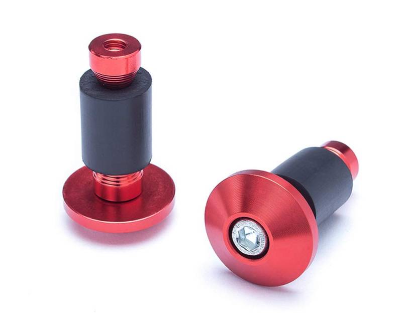 Motorrad Lenkergewichte CNC Aluminium für 22mm 7/8" Lenker - Rot von Alchemy Parts