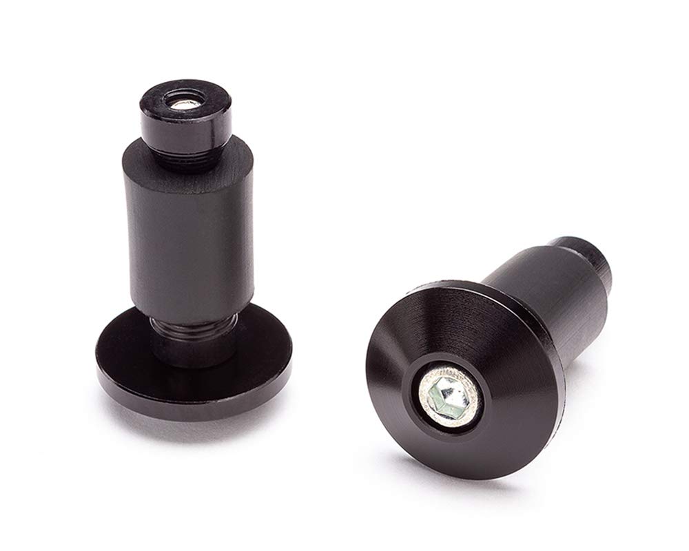 Motorrad Lenkergewichte CNC Aluminium für 22mm 7/8" Lenker - Schwarz von Alchemy Parts