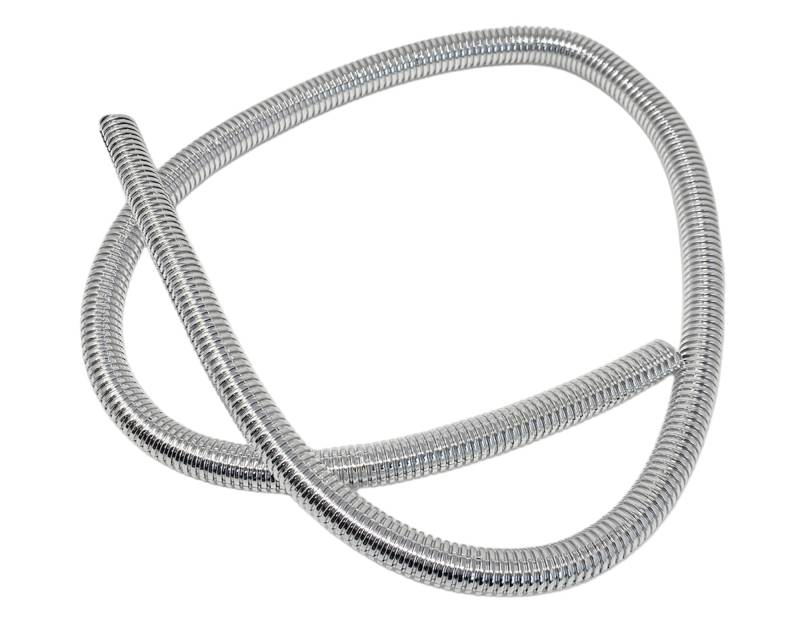 Motorrad-Schutzhülle, Chrom, spiralförmig, für Kabeldraht, 11 mm x 1 m lang, tiersichere Drahtführung, geteilte Hülse von Alchemy Parts