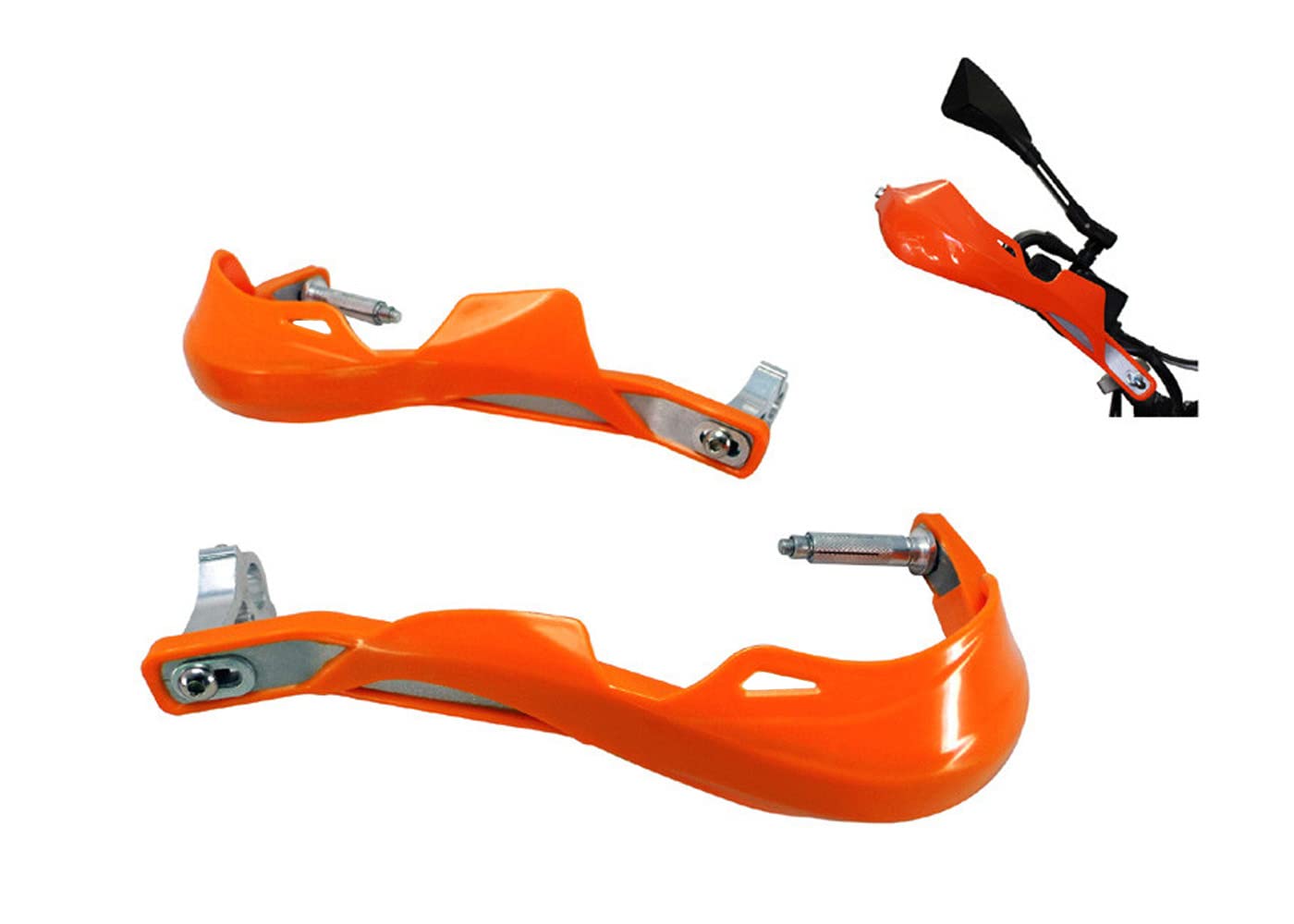 Orange Universelles Motorrad Aluminium Einsatz/Plastik Handschutz - 7/8 (22mm) von Alchemy Parts