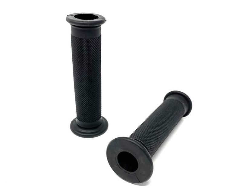 Schwarz Motorrad Gummi Griffe Für 22mm 7/8" Lenker - Paar von Alchemy Parts