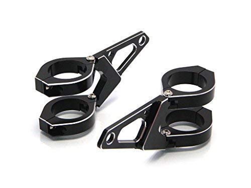 Alchemy Parts Schwarz Motorrad Scheinwerfer Halterungen Passend Für 36-37mm Gabel - CNC Bearbeitet von Alchemy Parts