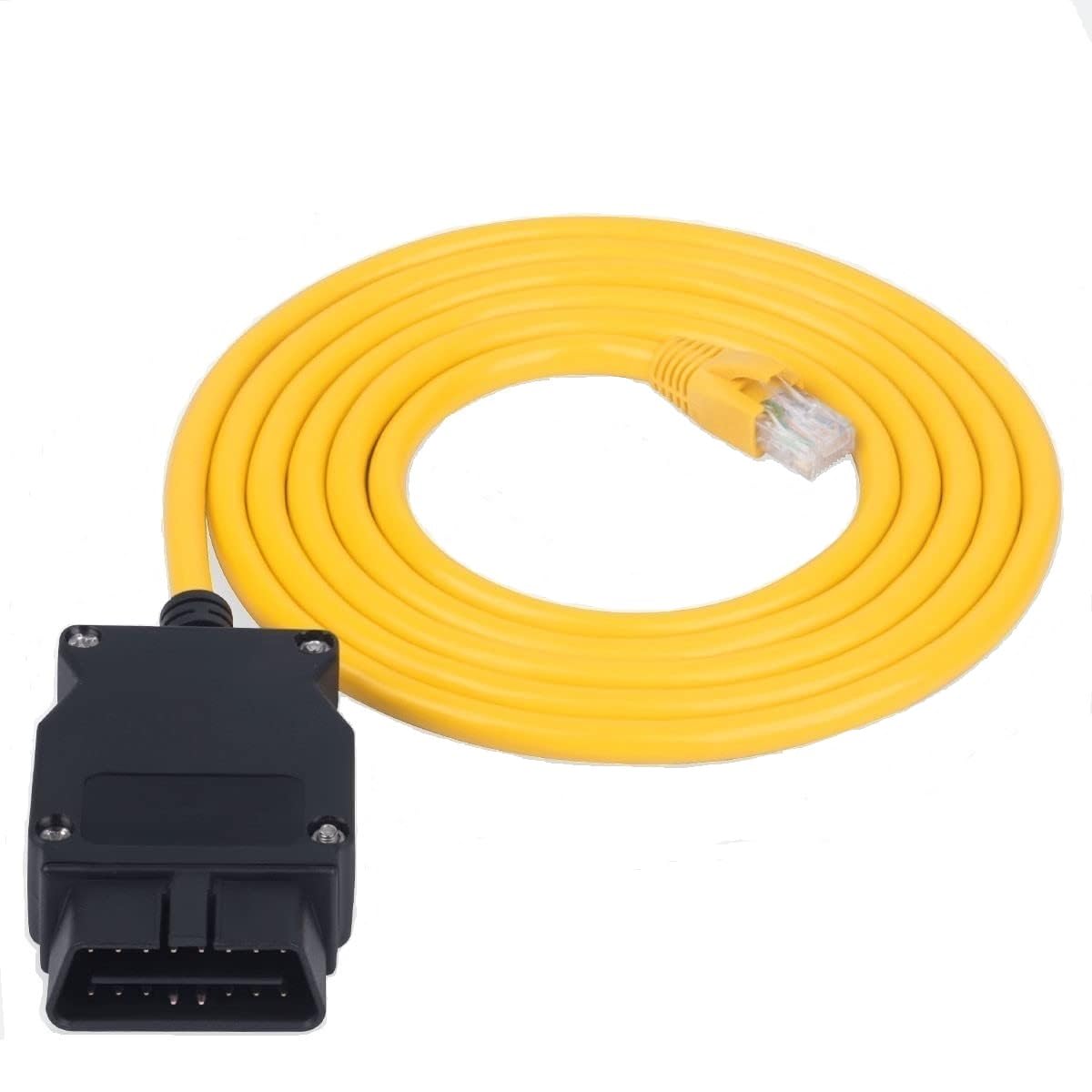 Alchiauto enet obd2 ethernet Cable rj45 OBD obdii Cable f-Series Cable 2M compaitble with e-sys bootmod3 i-sta von Alchiauto